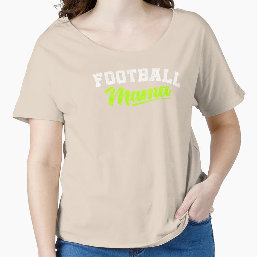 Football Mama Green T-Shirt - Graphic Print Men Women - T-Shirt, Sweatshirt, Hoodie