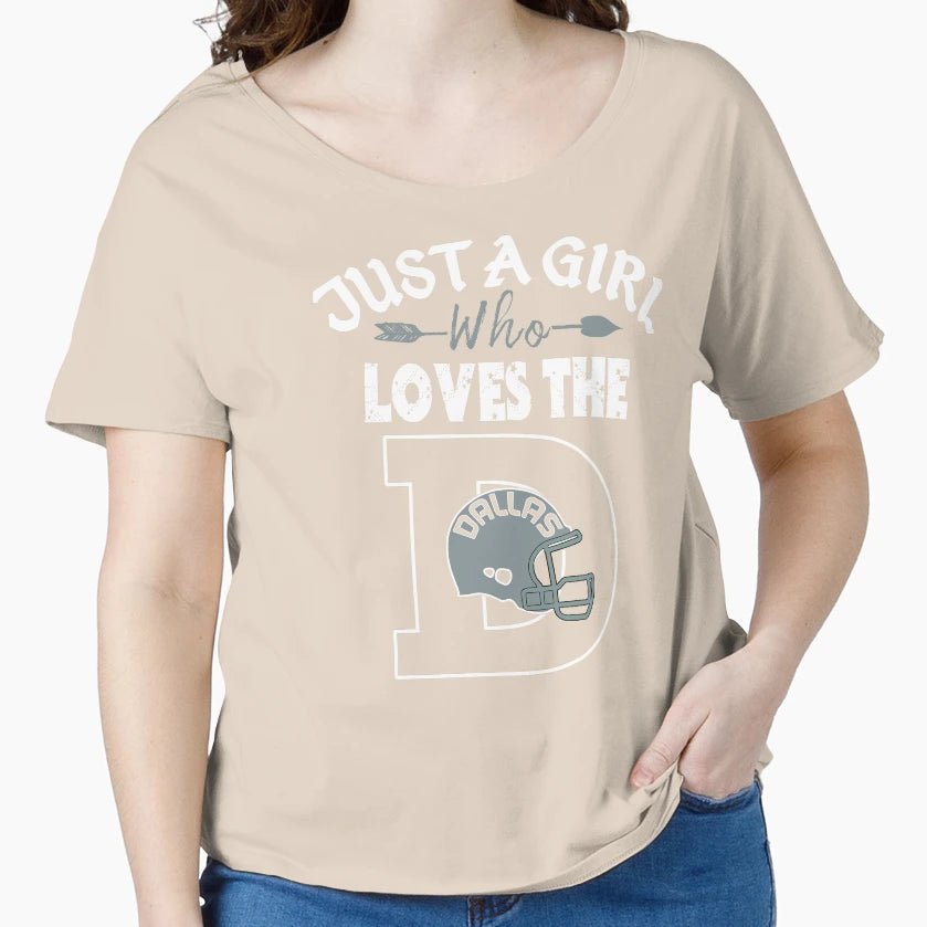 Just Who Loves Dallas D Funny Football T-Shirt - Unique Graphic for Adults - T-Shirt, Sweatshirt, Hoodie