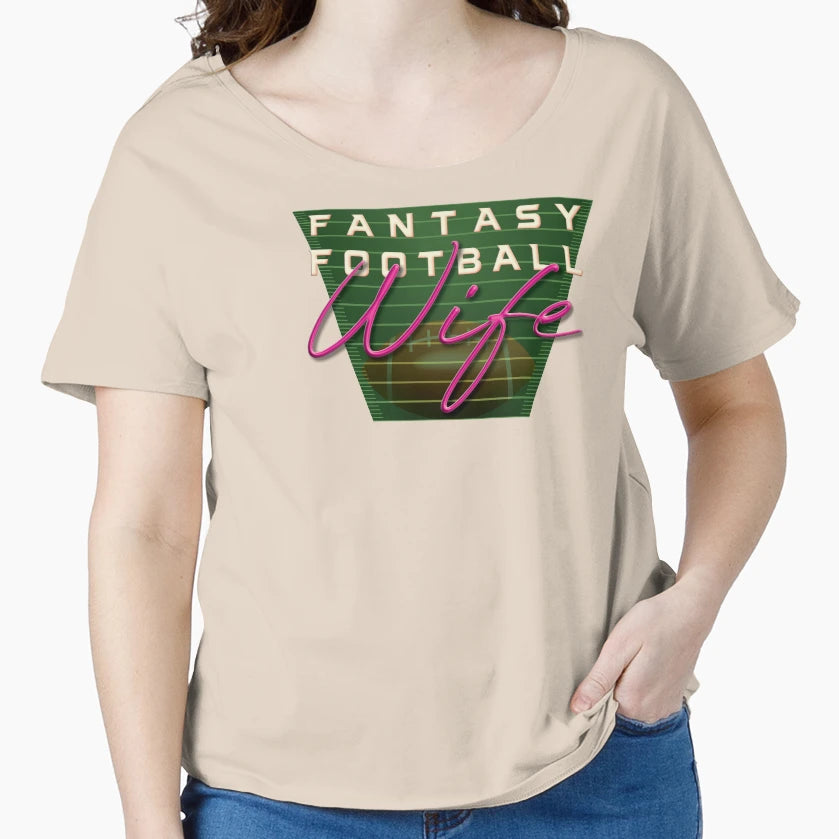 Fantasy Football Wife Ffl T-Shirt - Fun Novelty Design Men Women - T-Shirt, Sweatshirt, Hoodie