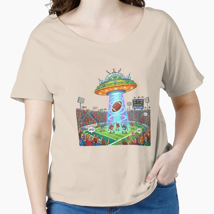 Ufo Stadium Football Cartoon Science T-Shirt - Streetwear Style Unisex - T-Shirt, Sweatshirt, Hoodie
