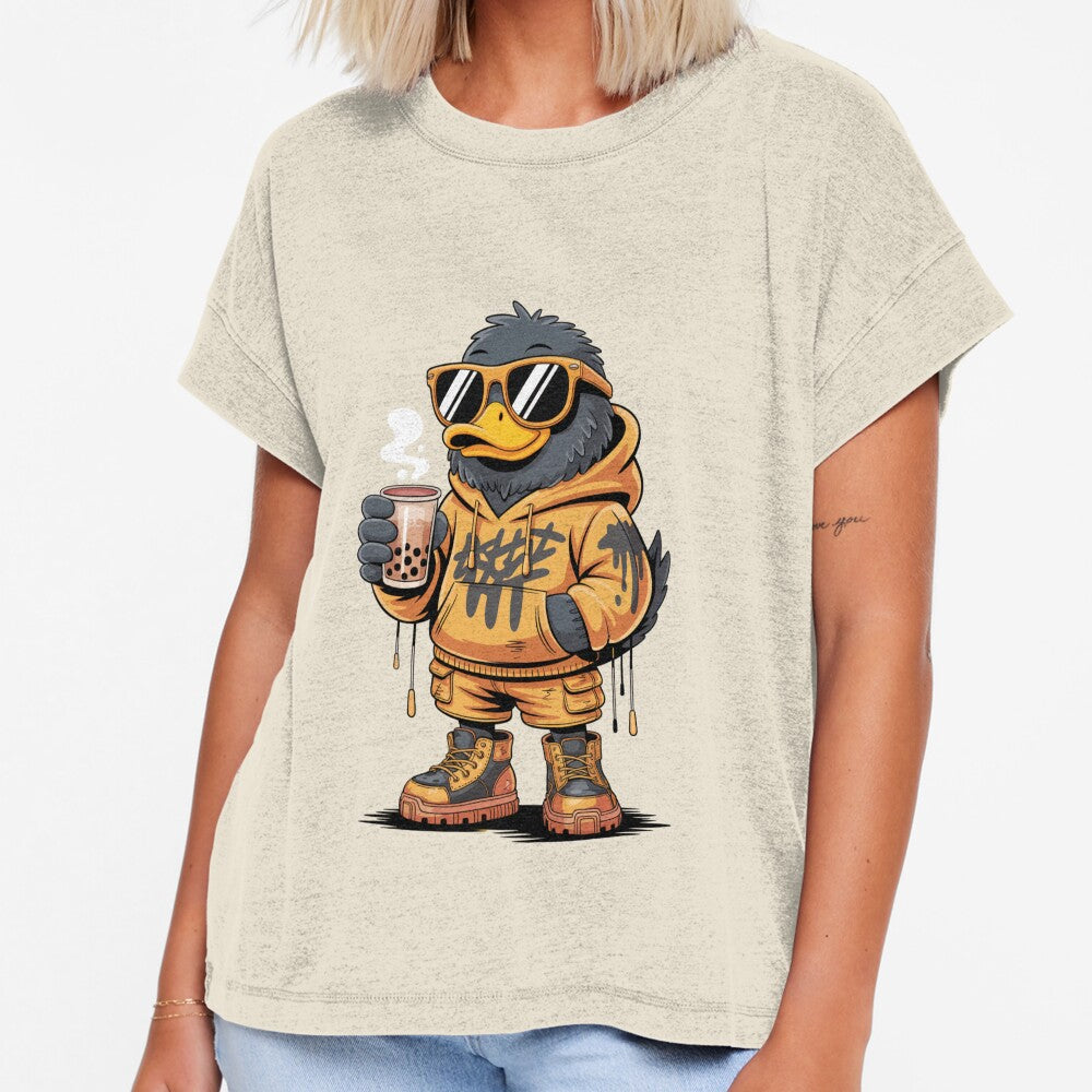 Cool Duck Drinking Boba Streetwear Drip Cartoon - Adult & Kids T-Shirts, Sweatshirts & Hoodies apparel design preview 1