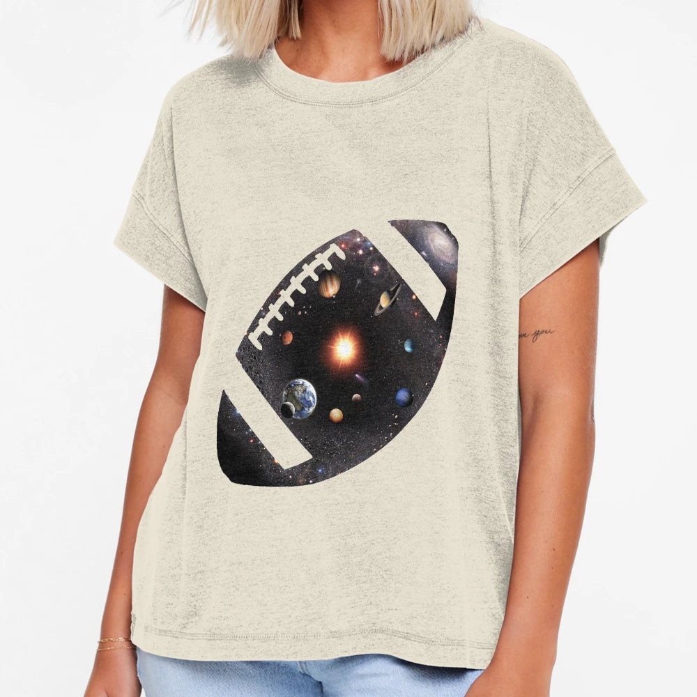 American Football And Universe T-Shirt - Casual Everyday Wear Men Women - T-Shirt, Sweatshirt, Hoodie