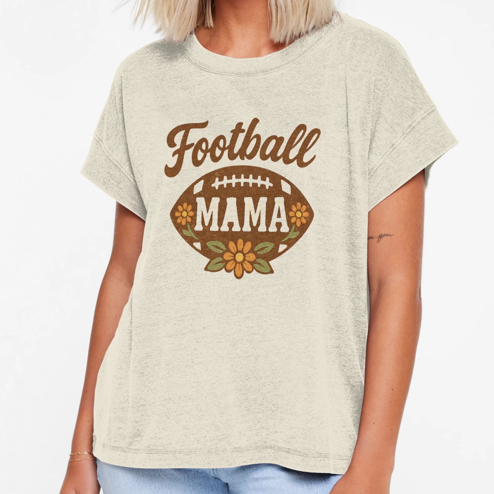 Floral Mom Football T-Shirt - Casual Everyday Wear for Adults - T-Shirt, Sweatshirt, Hoodie