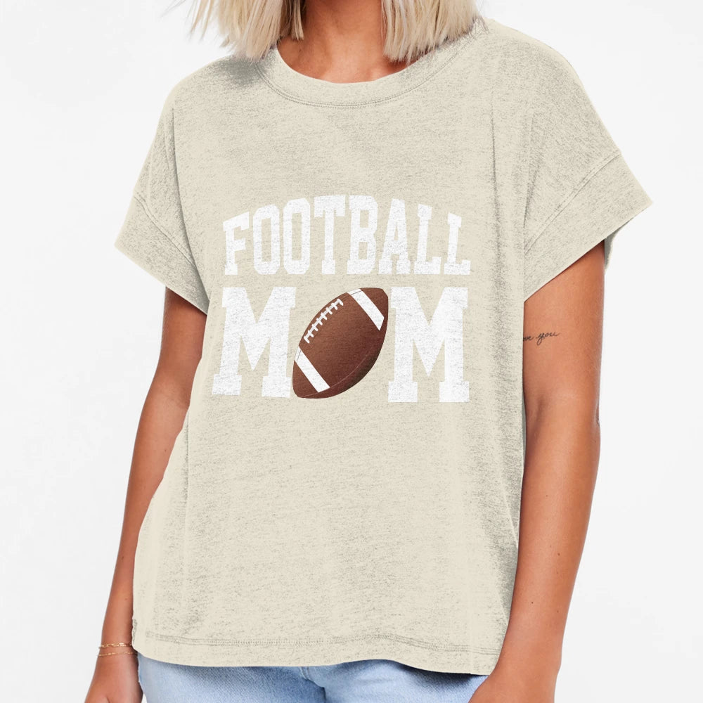 Fun Football Mom White Text T-Shirt - Novelty Apparel Unisex - T-Shirt, Sweatshirt, Hoodie