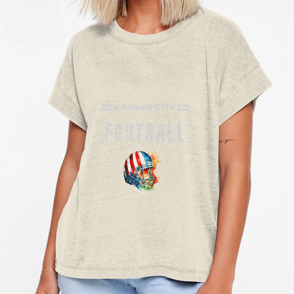 Kansas City Football Usa Flag Helmet T-Shirt - Custom Art Print for Adults - T-Shirt, Sweatshirt, Hoodie
