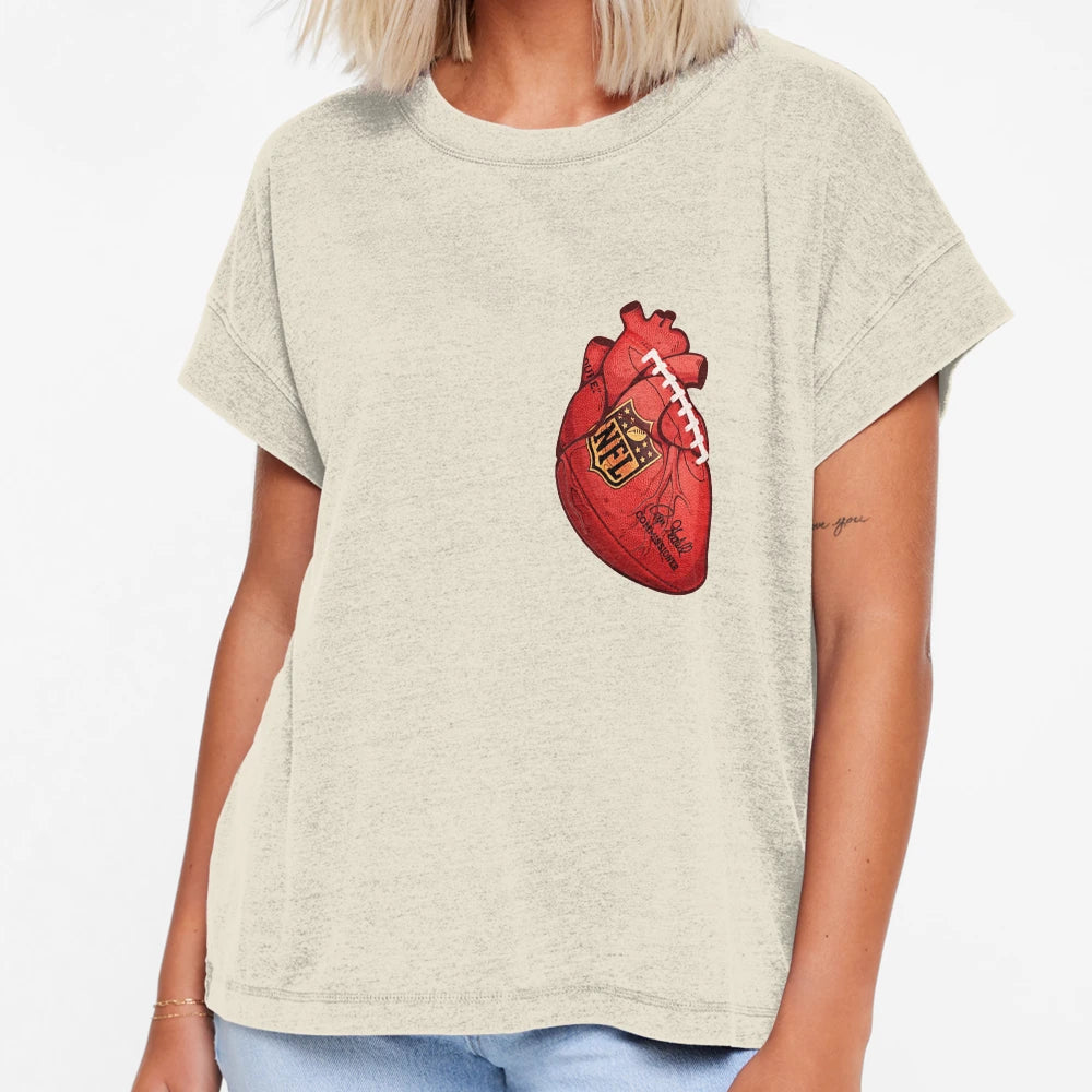 I Heart Football T-Shirt - Graphic Print for Adults - T-Shirt, Sweatshirt, Hoodie