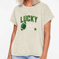 Lucky Football Mom St Patricks Day T-Shirt - Novelty Apparel Men Women - T-Shirt, Sweatshirt, Hoodie