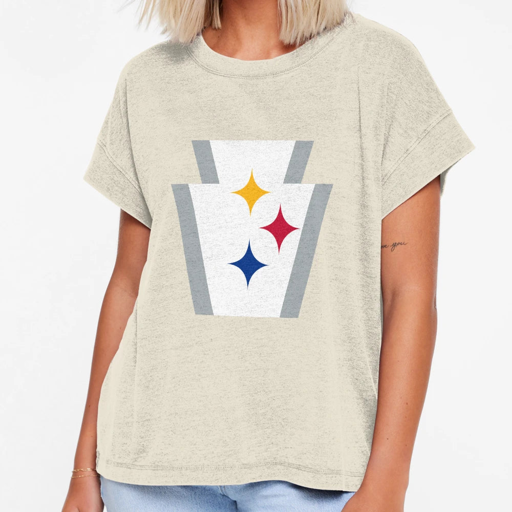 Pittsburgh Football Keystone T-Shirt - Fun Novelty Design Men Women - T-Shirt, Sweatshirt, Hoodie