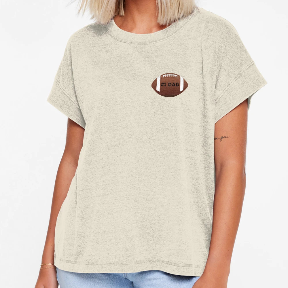 1 Dad Football T-Shirt - Graphic Print Unisex - T-Shirt, Sweatshirt, Hoodie