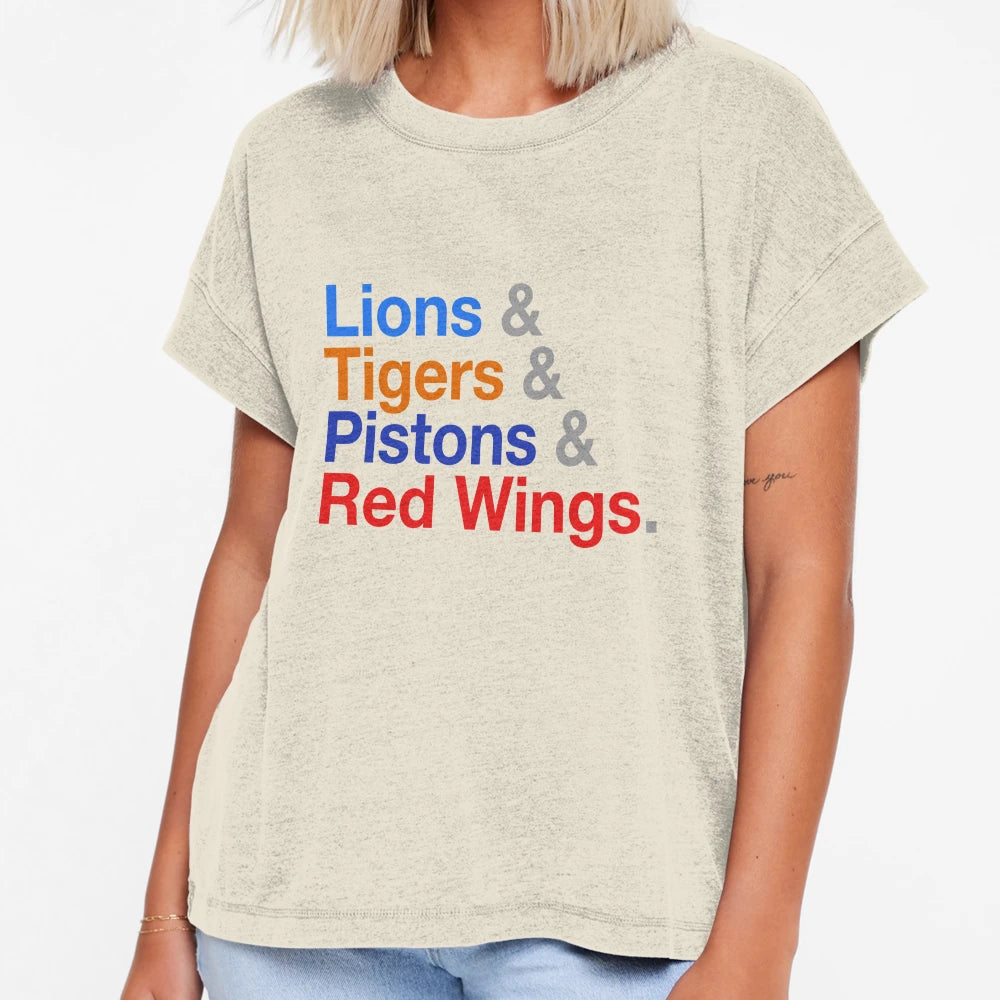 Detroit Sports T-Shirt - Trendy Graphic Unisex - T-Shirt, Sweatshirt, Hoodie