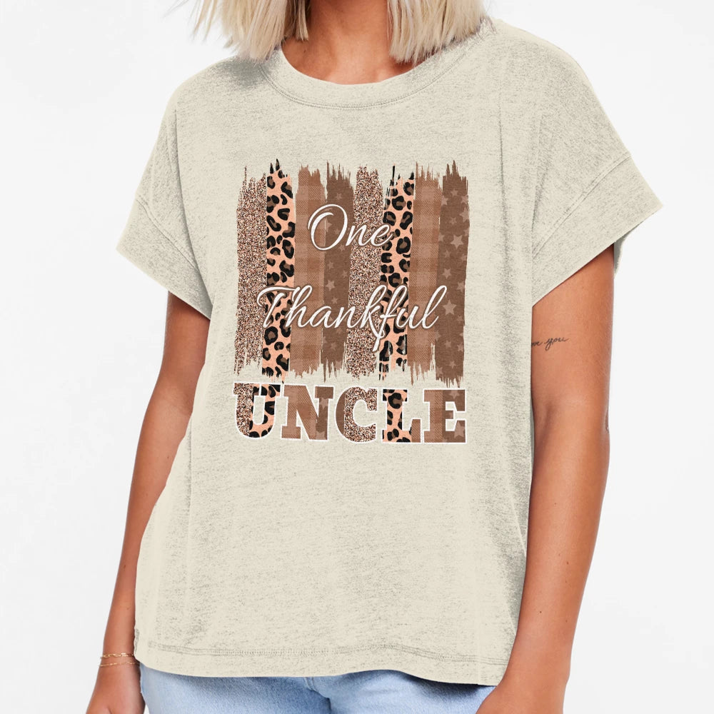 One Thankful Uncle Brush Stroke 2 T-Shirt - Casual Everyday Wear Unisex - T-Shirt, Sweatshirt, Hoodie