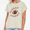 Sunday Funday Football Sport Short Sleeve T-Shirt - Graphic Print Unisex - T-Shirt, Sweatshirt, Hoodie