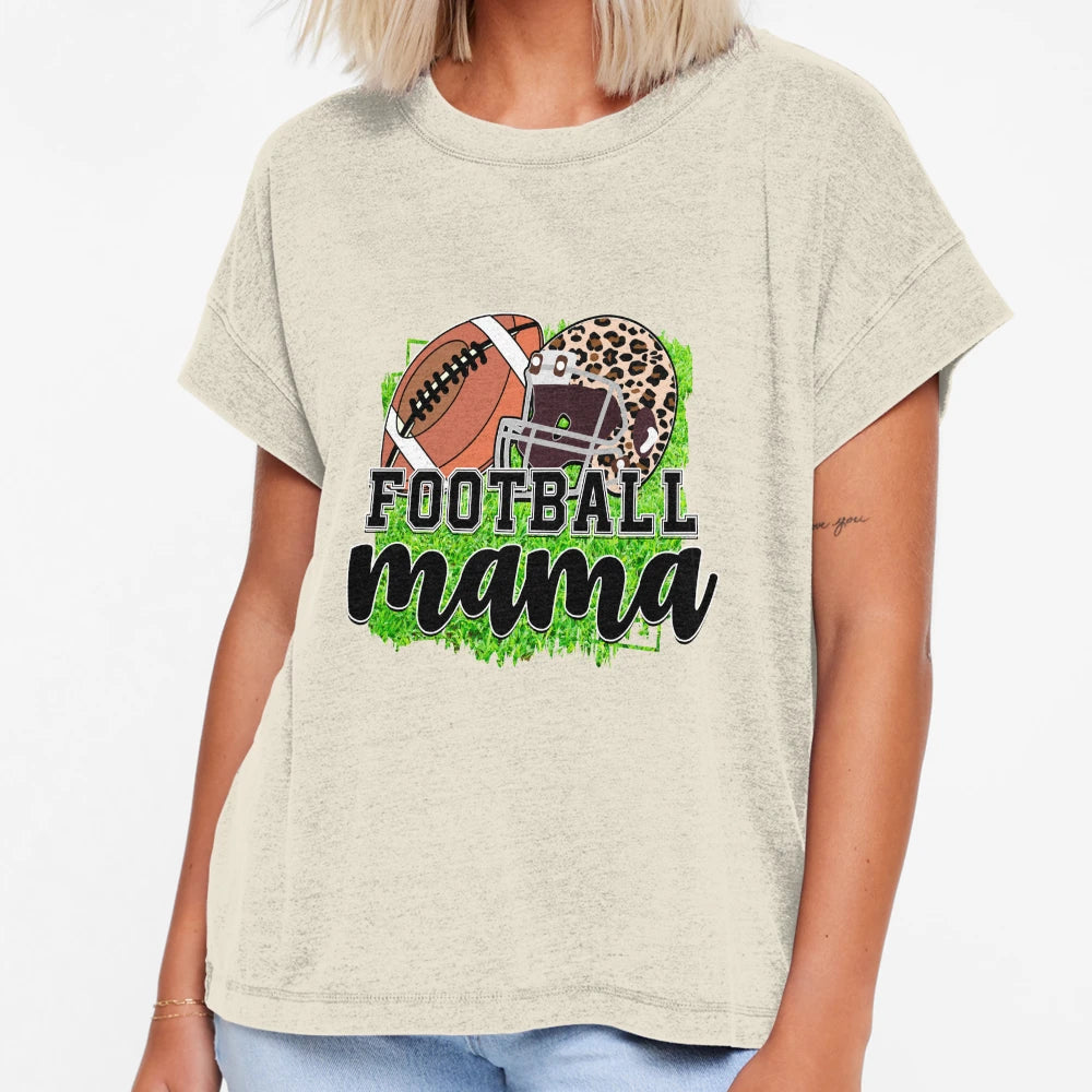 Football Mama Green T-Shirt - Custom Art Print Unisex - T-Shirt, Sweatshirt, Hoodie