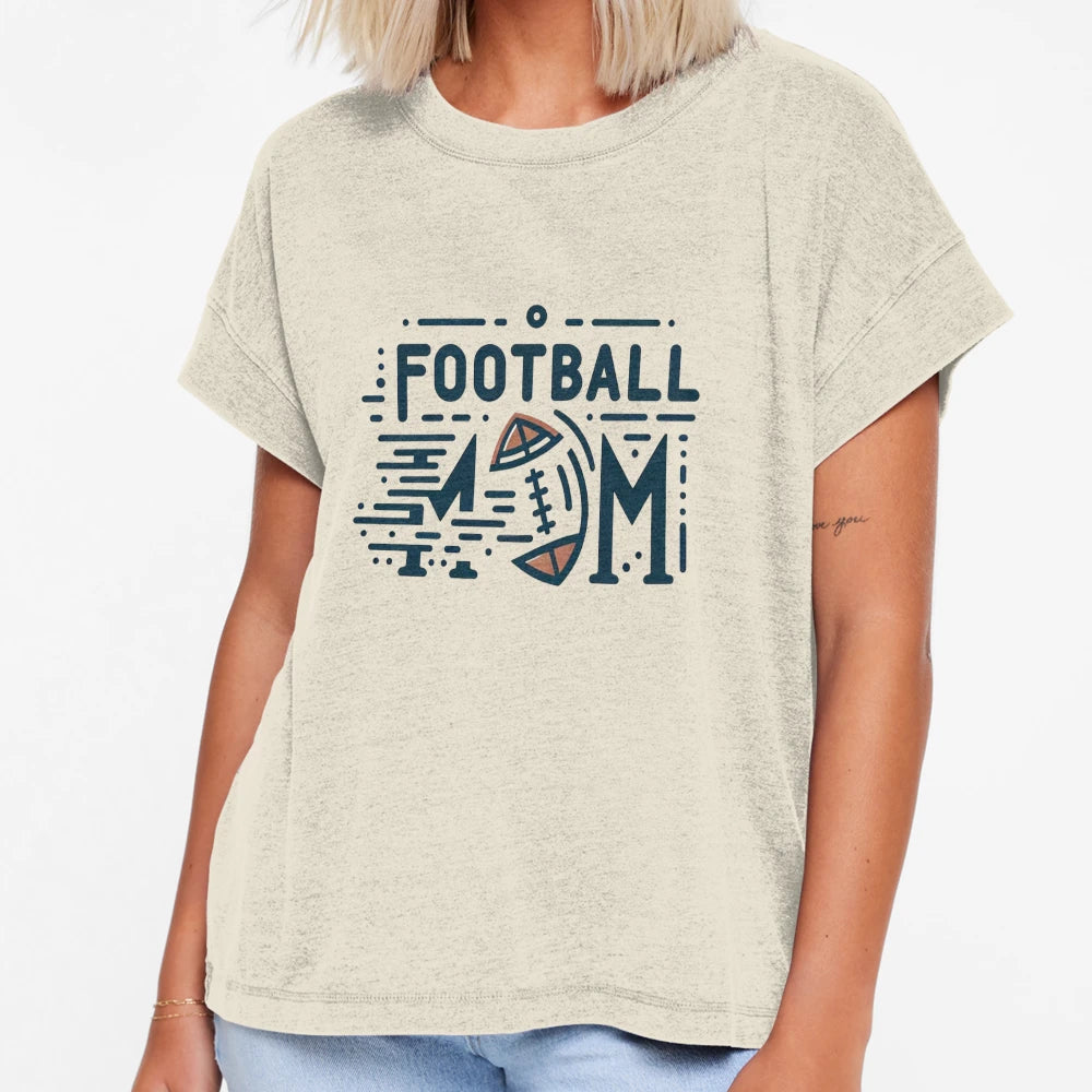 Football Mom Minimalist T-Shirt - Unique Graphic Unisex - T-Shirt, Sweatshirt, Hoodie