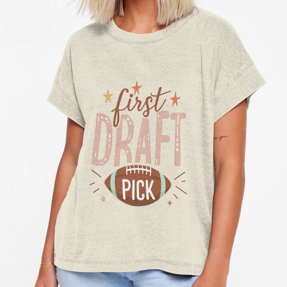 First Draft Pick T-Shirt - Graphic Print Men Women - T-Shirt, Sweatshirt, Hoodie