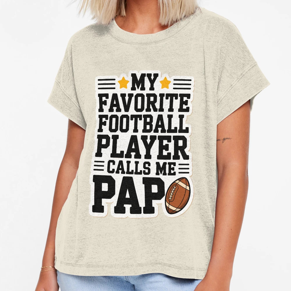 Bold Football Message Proud Pap T-Shirt - Casual Everyday Wear for Adults - T-Shirt, Sweatshirt, Hoodie