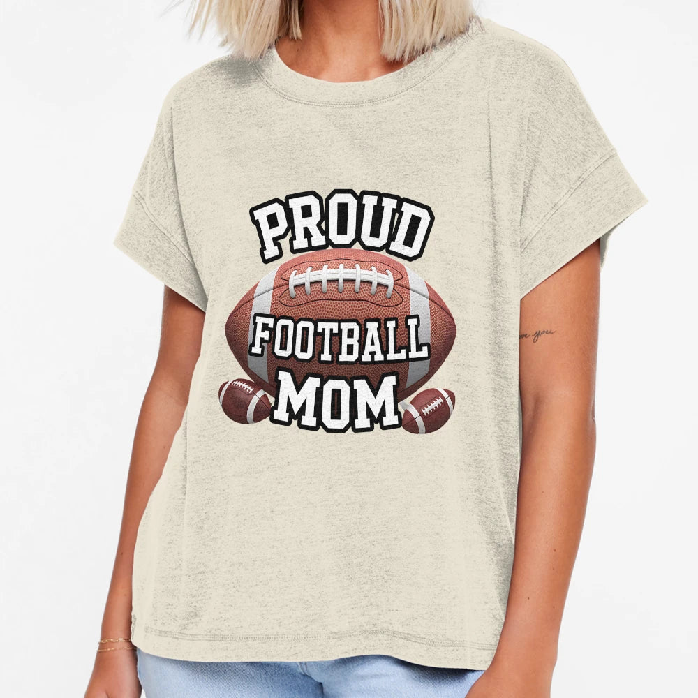 Proud Football Mom Multiple And T-Shirt - Aesthetic Graphic for Adults - T-Shirt, Sweatshirt, Hoodie