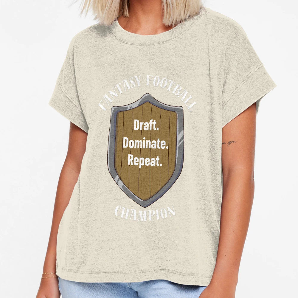 Draft Dominate Repeat Fantasy Football T-Shirt - Trendy Graphic Unisex - T-Shirt, Sweatshirt, Hoodie