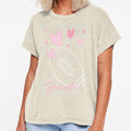 Heart And Football Grandma T-Shirt - Graphic Print Unisex - T-Shirt, Sweatshirt, Hoodie