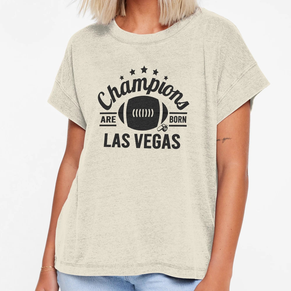 Champions Are Born Las Vegas Football T-Shirt - Minimalist Print Unisex - T-Shirt, Sweatshirt, Hoodie