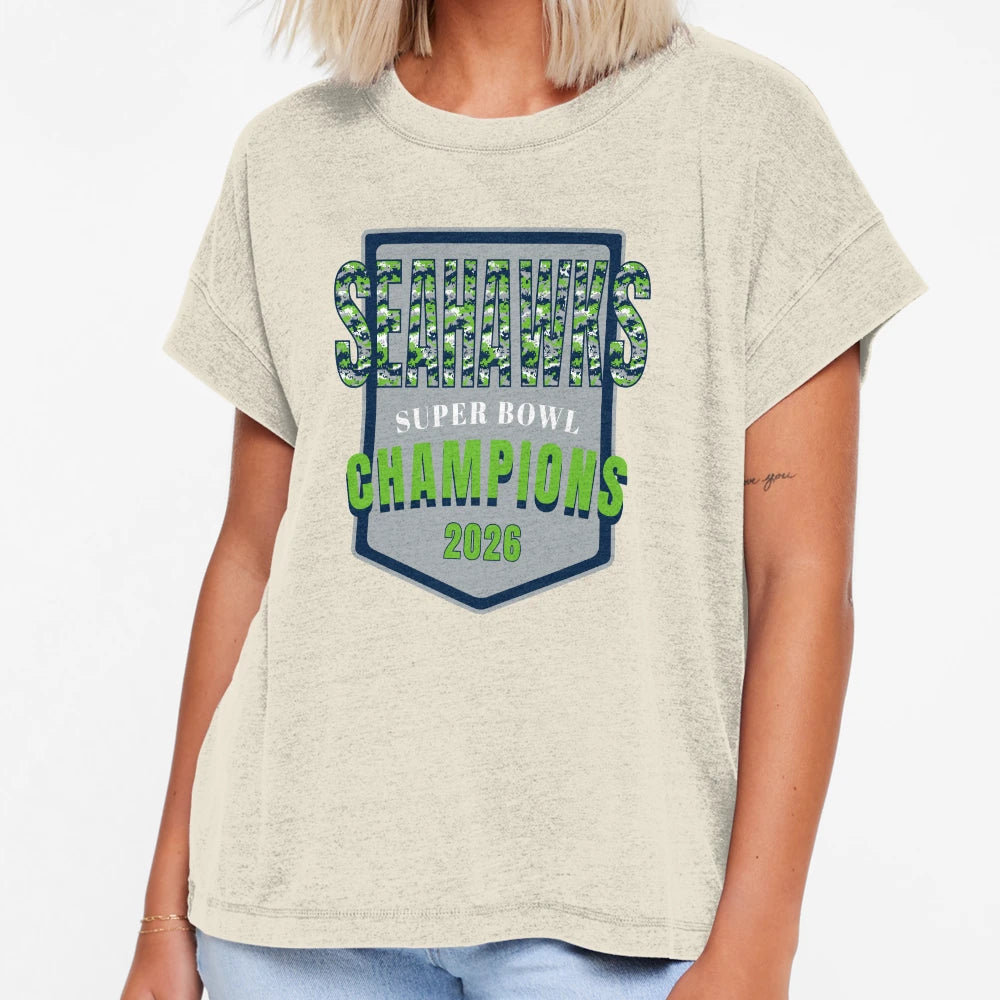 2026 Super Bowl Champs Seattle Seahawks T-Shirt - Custom Art Print Unisex - T-Shirt, Sweatshirt, Hoodie