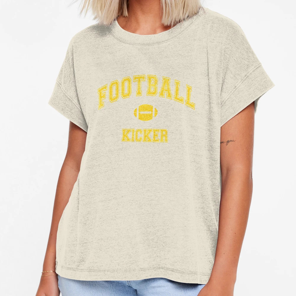 Football Team Kicker Distressed College T-Shirt - Unique Graphic for Adults - T-Shirt, Sweatshirt, Hoodie