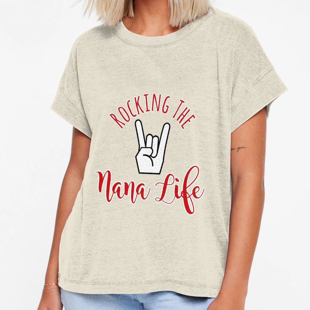 Rocking Nana Life Rock Hand T-Shirt - Aesthetic Graphic Unisex - T-Shirt, Sweatshirt, Hoodie