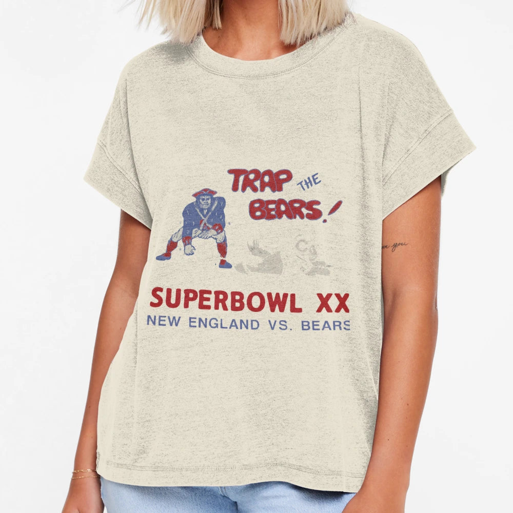 Trap Bears Superbowl New England T-Shirt - Aesthetic Graphic for Adults - T-Shirt, Sweatshirt, Hoodie