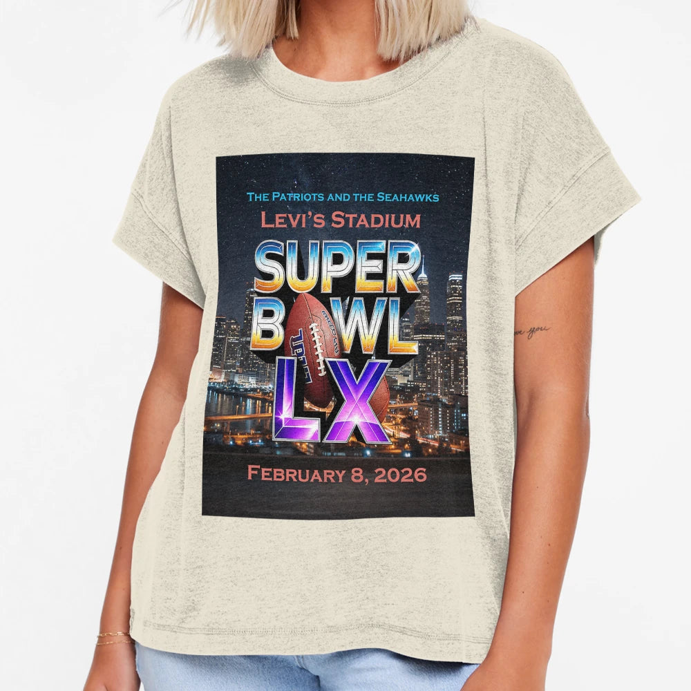 Super Bowl Lx Levis Stadium February 8 T-Shirt - Fun Novelty Design Unisex - T-Shirt, Sweatshirt, Hoodie