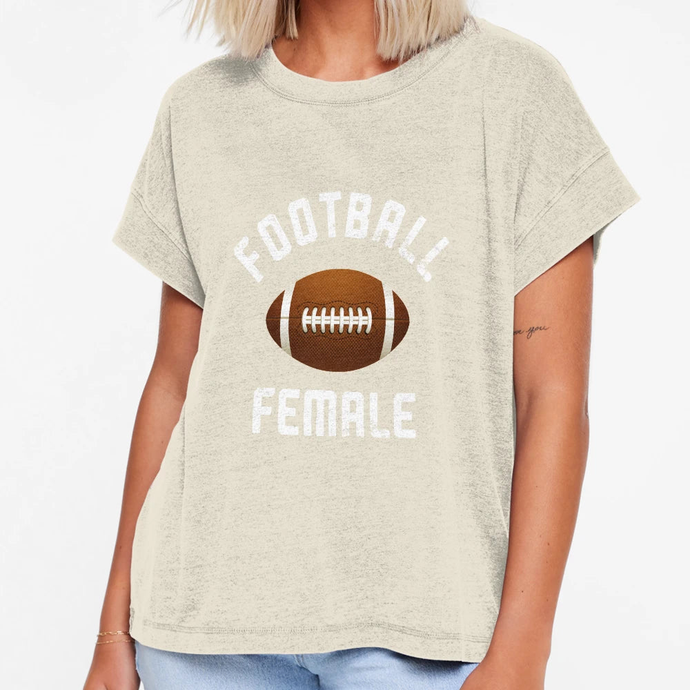 Football Female 2 T-Shirt - Trendy Graphic for Adults - T-Shirt, Sweatshirt, Hoodie