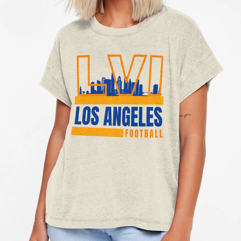 Los Angeles Football Yellow Blue Orange T-Shirt - Graphic Print Men Women - T-Shirt, Sweatshirt, Hoodie