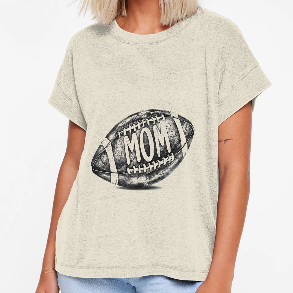 Football Mom Grunge American Football T-Shirt - Minimalist Print Men Women - T-Shirt, Sweatshirt, Hoodie