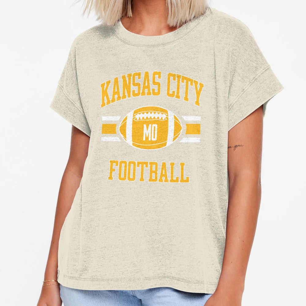 Kc Football Red T-Shirt - Custom Art Print Unisex - T-Shirt, Sweatshirt, Hoodie