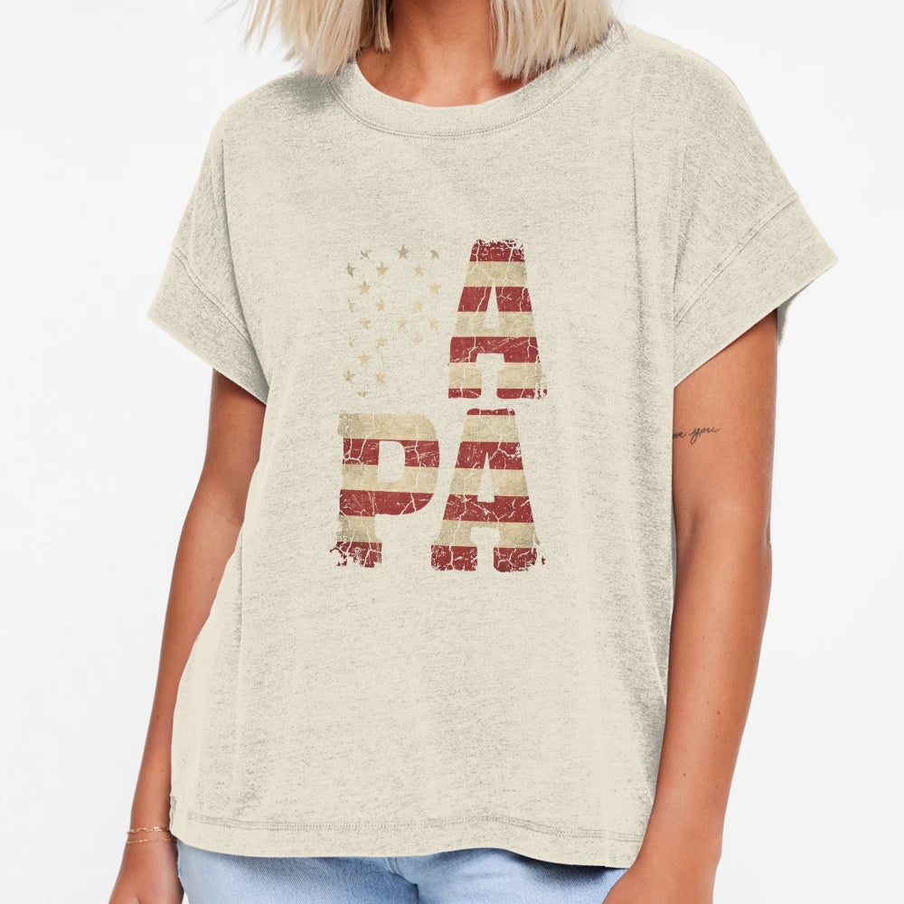 Papa Stacked Block Font 202606090000 T-Shirt - Graphic Print Unisex - T-Shirt, Sweatshirt, Hoodie