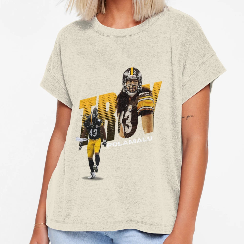 Troy Polamalu T-Shirt - Graphic Print Unisex - T-Shirt, Sweatshirt, Hoodie