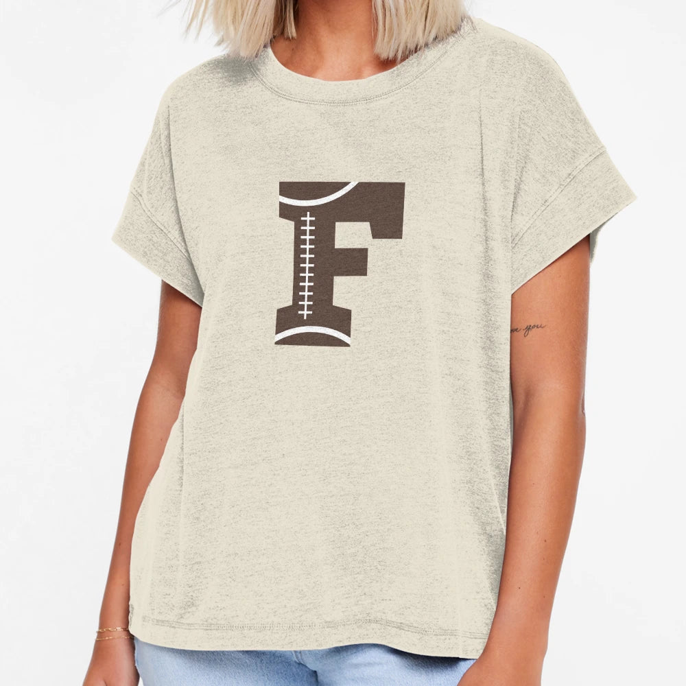 Personalized Football Initial F T-Shirt - Trendy Graphic Men Women - T-Shirt, Sweatshirt, Hoodie