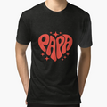 Papa Dad Papa Heart Fathers Day T-Shirt - Novelty Apparel Unisex - T-Shirt, Sweatshirt, Hoodie