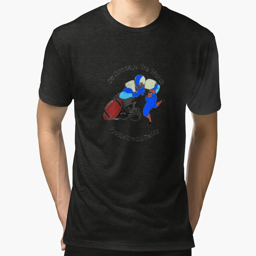 Sundays We Watch Football Daddy T-Shirt - Custom Art Print Men Women - T-Shirt, Sweatshirt, Hoodie