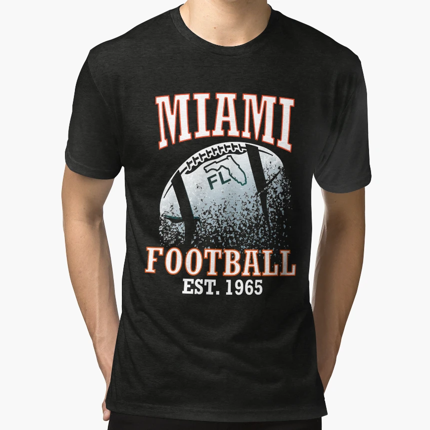Miami Football T-Shirt - Casual Everyday Wear Men Women - T-Shirt, Sweatshirt, Hoodie