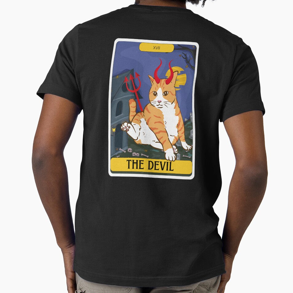 Tarot Card Orange Cat The Devil by BettySpicer - Adult & Kids T-Shirts, Sweatshirts & Hoodies apparel design preview 1