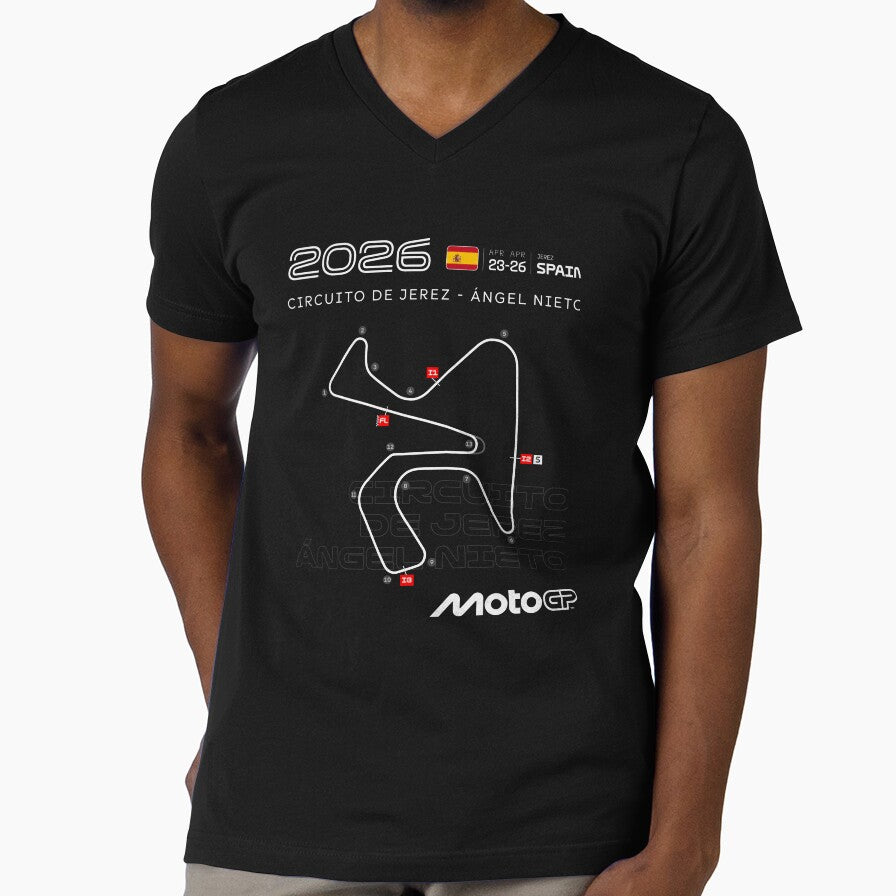 MotoGP Circuit Map Spain 2026 Circuito de Jerez Ángel - Adult & Kids T-Shirts, Sweatshirts & Hoodies apparel design preview 1