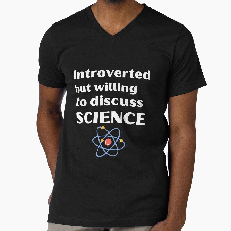 Introverted But Willing To Discuss Science Funny - Adult & Kids T-Shirts, Sweatshirts & Hoodies apparel design preview 1