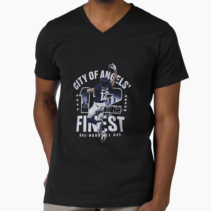 Puka Nacua Los Angeles R One Handed T-Shirt - Novelty Apparel for Adults - T-Shirt, Sweatshirt, Hoodie