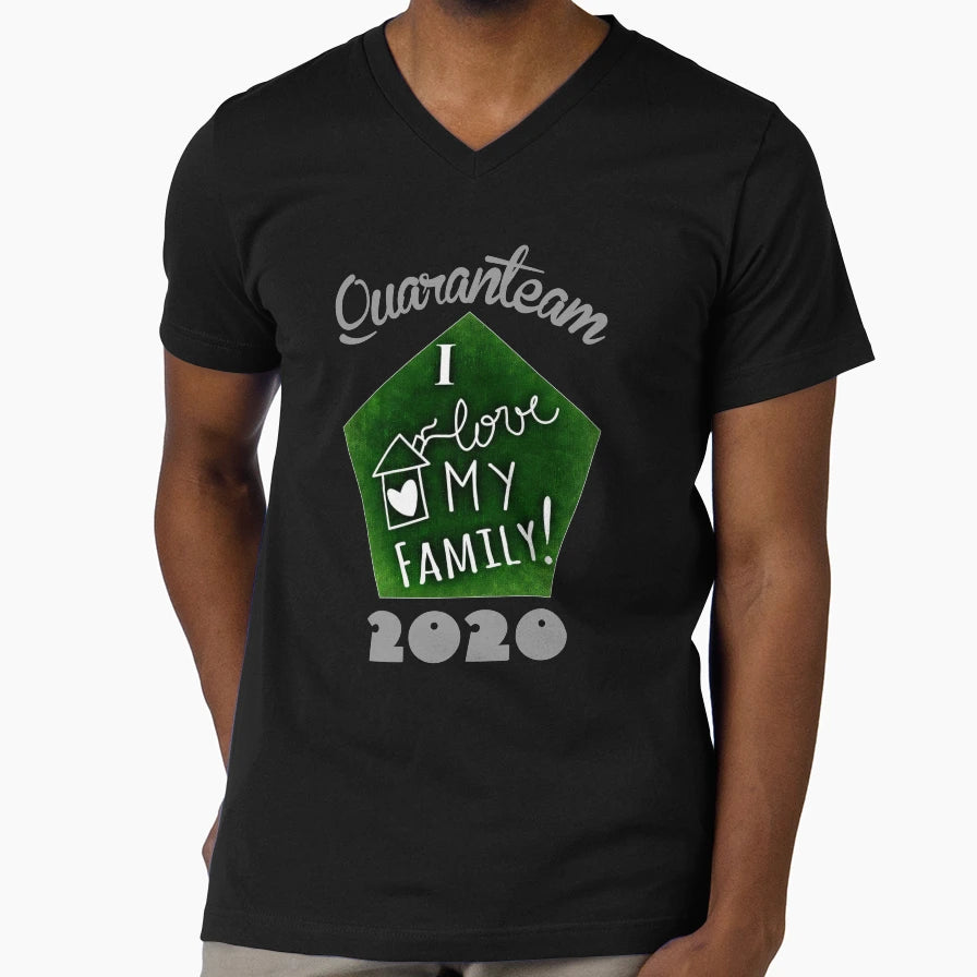 Quaranteam I Love My Family Comic Family T-Shirt - Custom Art Print Unisex - T-Shirt, Sweatshirt, Hoodie