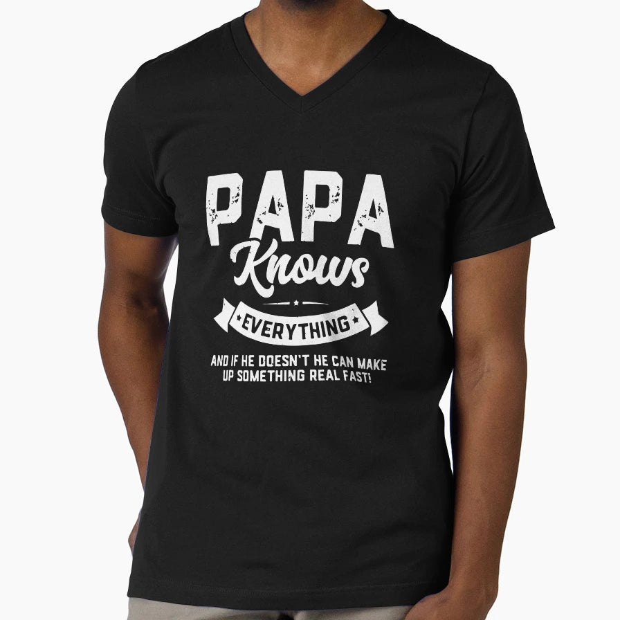 Papa Knows Everything 60Th Gift T-Shirt - Fun Novelty Design for Adults - T-Shirt, Sweatshirt, Hoodie
