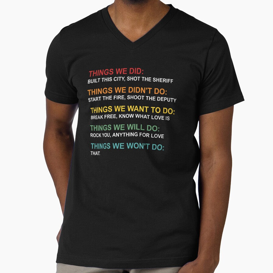 Retro Vintage Things We Did Didn't Want Will Won't Do - Adult & Kids T-Shirts, Sweatshirts & Hoodies apparel design preview 1