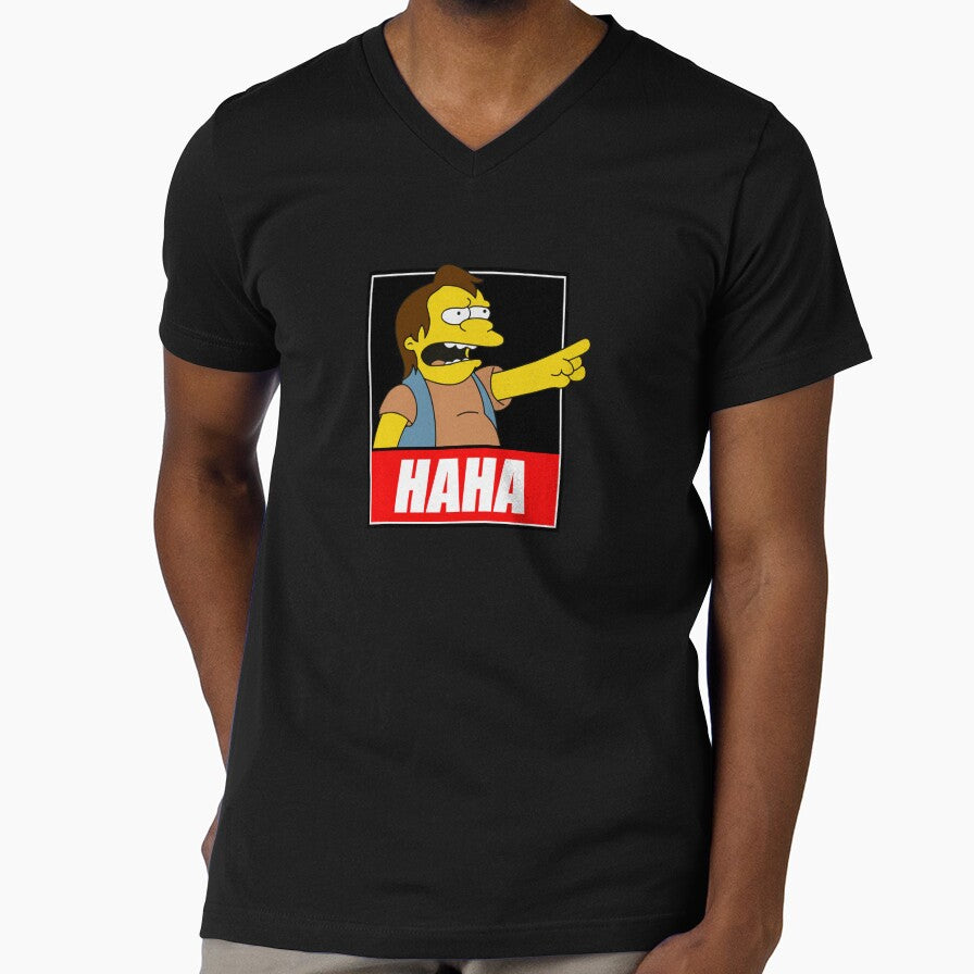 Nelson Muntz HAHA [Cartoon Remix Designs] by Gunns - Adult & Kids T-Shirts, Sweatshirts & Hoodies apparel design preview 1