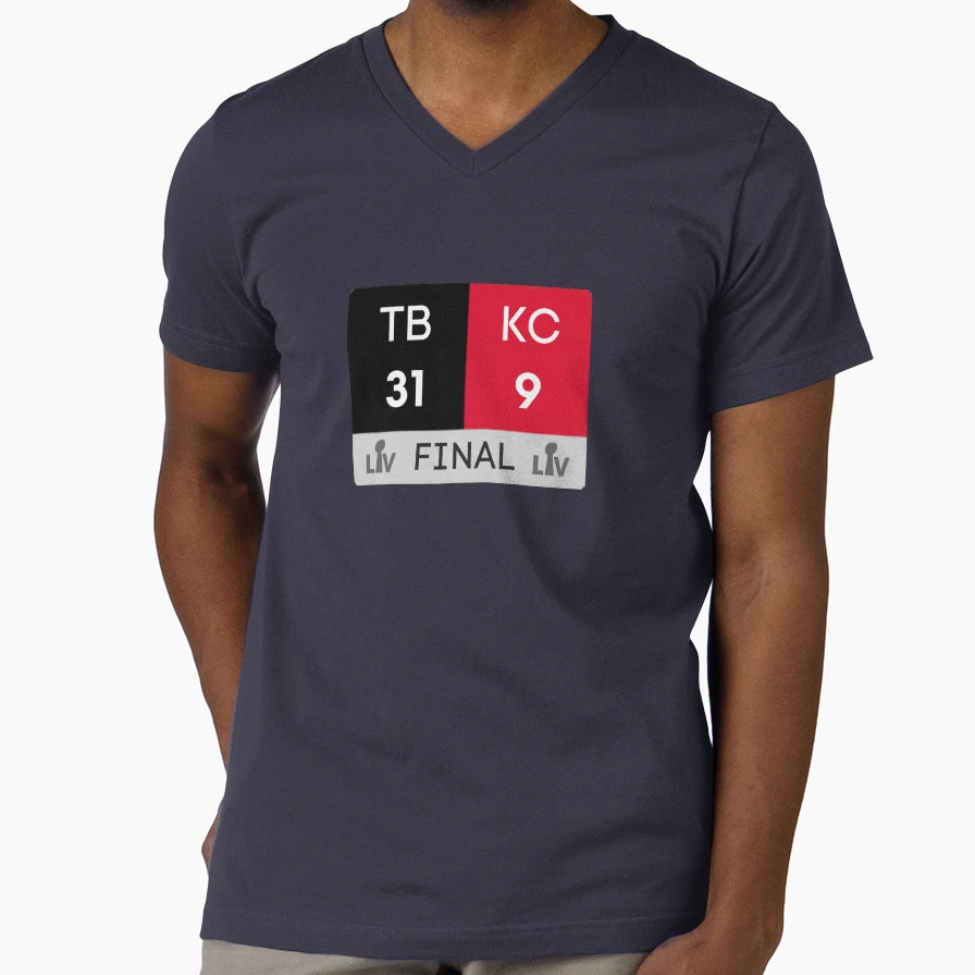 Super Bowl Lv 2021 Final Score T-Shirt - Fun Novelty Design for Adults - T-Shirt, Sweatshirt, Hoodie