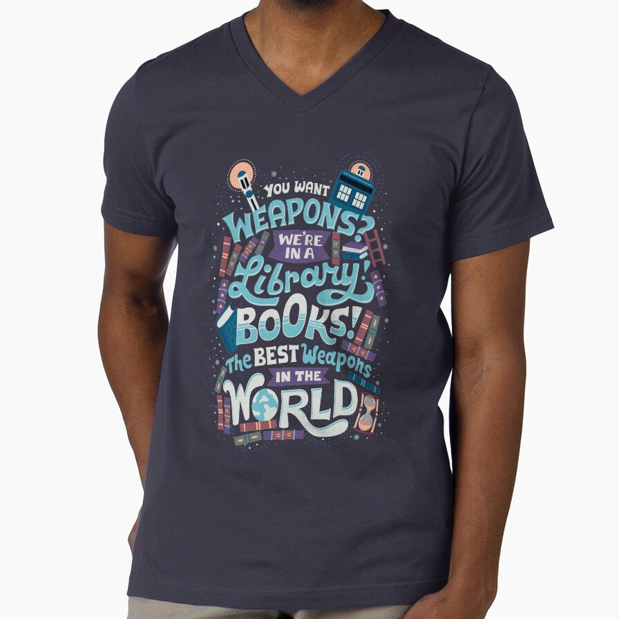 Books are the best weapons by Risa Rodil - Adult & Kids T-Shirts, Sweatshirts & Hoodies apparel design preview 1