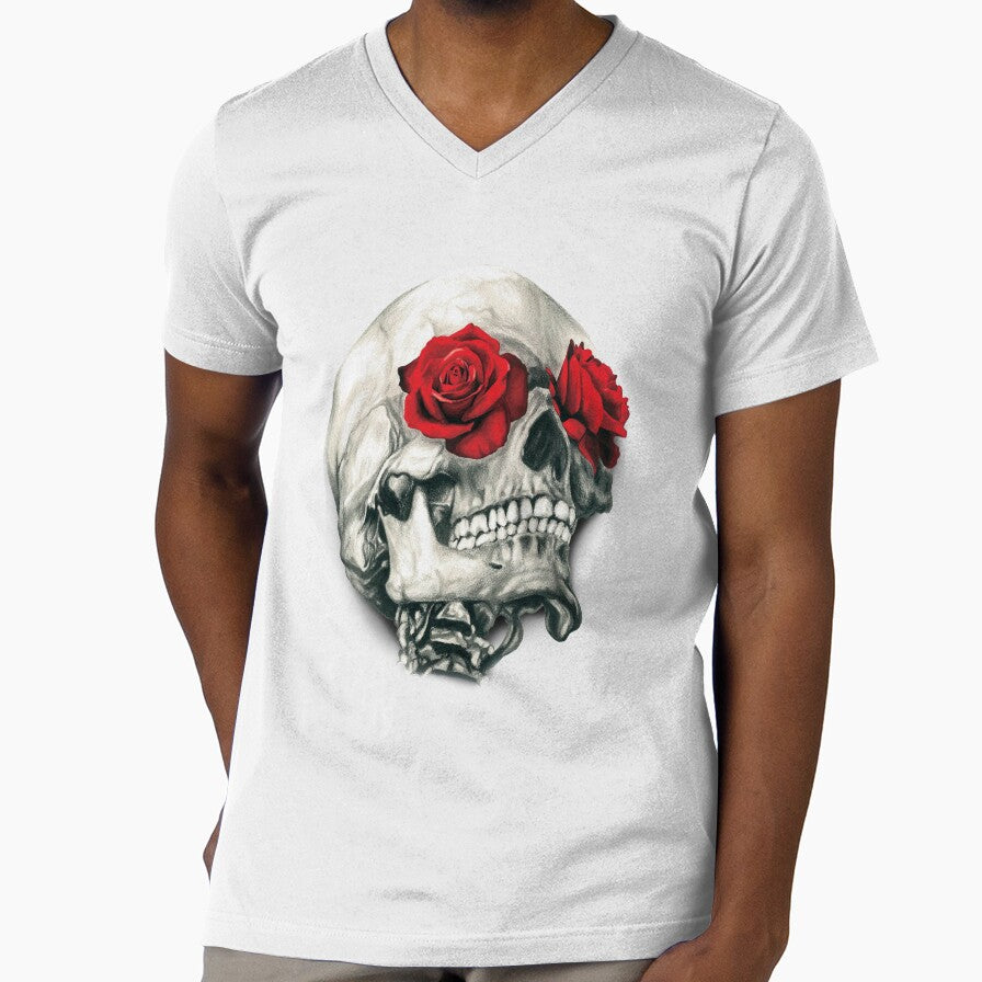 Rose Eye Skull by Jessica Bone - Adult & Kids T-Shirts, Sweatshirts & Hoodies apparel design preview 1